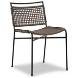 Wharton Outdoor Dining Chair, Earth Rope/Satin Black, Set of 2