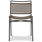 Wharton Outdoor Dining Chair, Earth Rope/Satin Black, Set of 2 by Four Hands