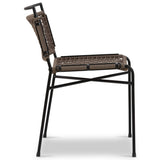 Wharton Outdoor Dining Chair, Earth Rope/Satin Black, Set of 2 by Four Hands