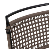 Wharton Outdoor Dining Chair, Earth Rope/Satin Black, Set of 2 by Four Hands