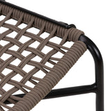 Wharton Outdoor Dining Chair, Earth Rope/Satin Black, Set of 2 by Four Hands