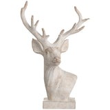 White Hart Sculpture, White-Accessories-High Fashion Home