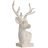 White Hart Sculpture, White-Accessories-High Fashion Home