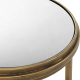 Whitley Nesting End Tables, Set of 2, Brushed Gold-Furniture - Accent Tables-High Fashion Home