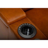 Whitlock Leather Power Reclining Chair, Derrick Camel