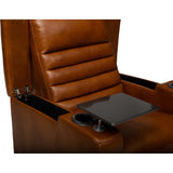 Whitlock Leather Power Reclining Chair, Derrick Camel