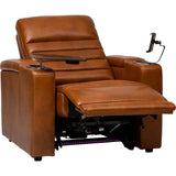 Whitlock Leather Power Reclining Chair, Derrick Camel