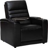Whitlock Leather Power Reclining Chair, Florida Black