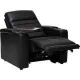 Whitlock Leather Power Reclining Chair, Florida Black