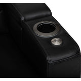 Whitlock Leather Power Reclining Chair, Florida Black