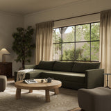 Wickham Left Chaise Sleeper Sectional, Surrey Olive by Four Hands