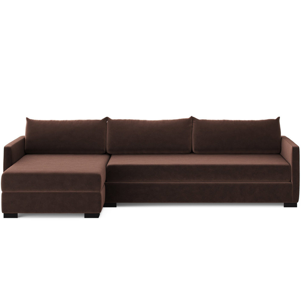 Wickham Left Storage Chaise Sleeper Sectional, Surrey Cocoa by Four Hands