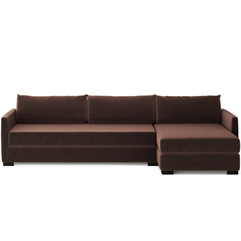 Wickham Right Chaise Sleeper Sectional, Surrey Cocoa by Four Hands