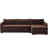 Wickham Right Chaise Sleeper Sectional, Surrey Cocoa by Four Hands