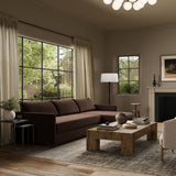 Wickham Right Chaise Sleeper Sectional, Surrey Cocoa by Four Hands