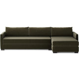 Wickham Right Chaise Sleeper Sectional, Surrey Olive by Four Hands