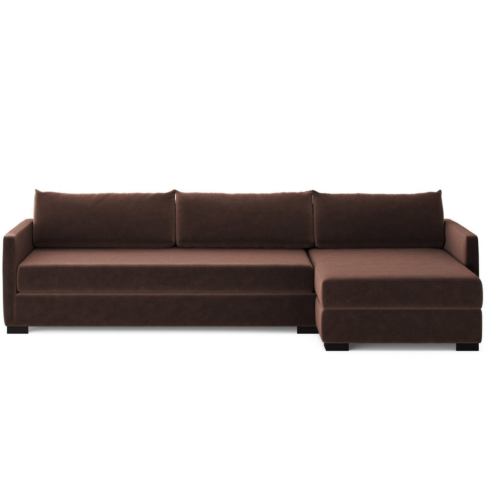 Wickham Right Storage Chaise Sleeper Sectional, Surrey Cocoa by Four Hands