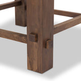 Wide Plank End Table, Warm Brown