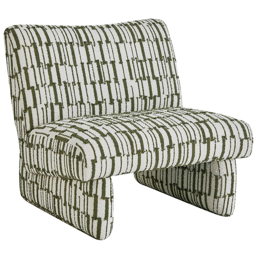 Willa Chair, Green/Off-White-Furniture - Chairs-High Fashion Home