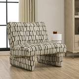Willa Chair, Green/Off-White-Furniture - Chairs-High Fashion Home