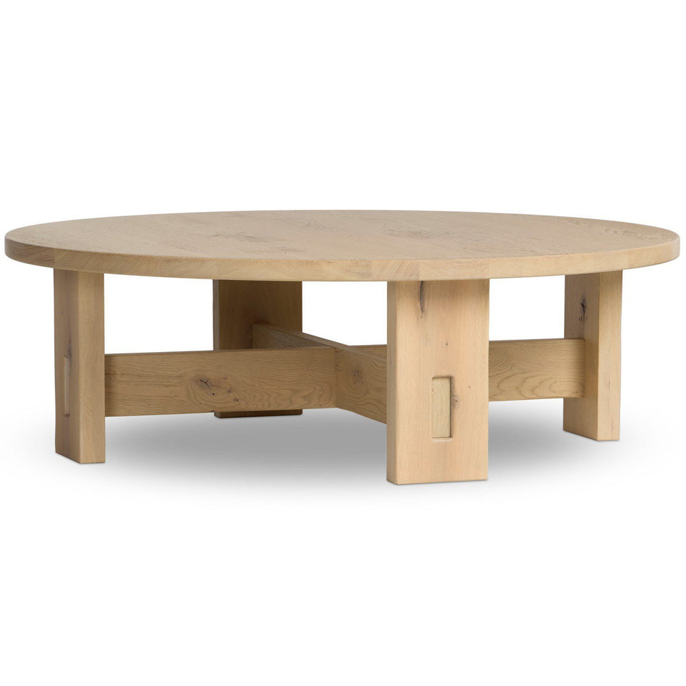 Willa Coffee Table, Bleached Oak by Four hands-Furniture - Accent Tables-High Fashion Home