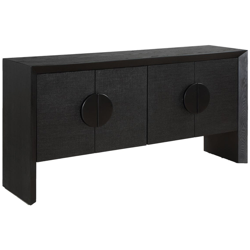 Williams 4 Door Cabinet, Black-Furniture - Storage-High Fashion Home