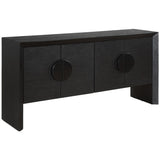 Williams 4 Door Cabinet, Black-Furniture - Storage-High Fashion Home