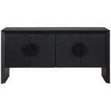 Williams 4 Door Cabinet, Black-Furniture - Storage-High Fashion Home