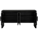 Williams 4 Door Cabinet, Black-Furniture - Storage-High Fashion Home