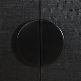 Williams 4 Door Cabinet, Black-Furniture - Storage-High Fashion Home