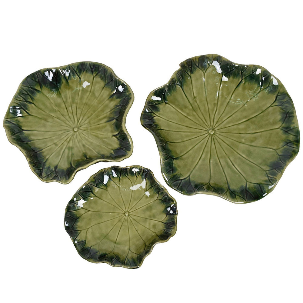 Willowbrook Trays, Green, Set of 3-Accessories-High Fashion Home