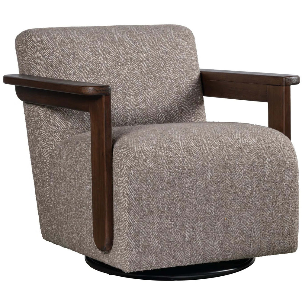 Wilton Swivel Chair, Dusky Herringbone