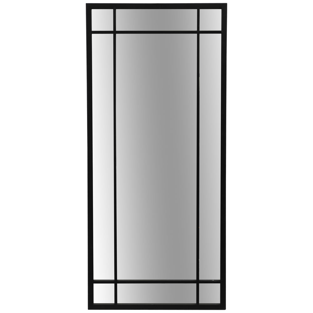 Windowpane Mirror, Black
