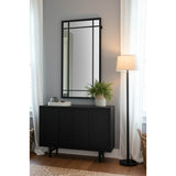 Windowpane Mirror, Black