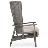 Wingman Cane Accent Chair, Grey