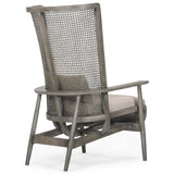Wingman Cane Accent Chair, Grey
