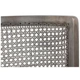 Wingman Cane Accent Chair, Grey