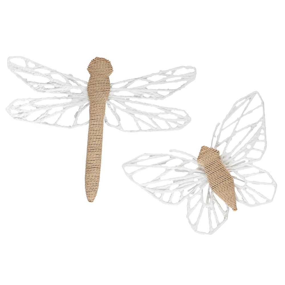 Wings Up Wall Decor, White, Set of 2