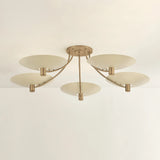 Wolfe Semi Flush Mount, Patina Brass/Soft Sand