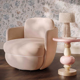 Wolfie Swivel Chair, Blush-Furniture - Chairs-High Fashion Home