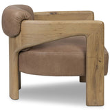 Woltz Leather Chair, Palermo Cigar by Four Hands-Furniture - Chairs-High Fashion Home