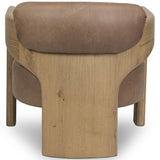 Woltz Leather Chair, Palermo Cigar by Four Hands-Furniture - Chairs-High Fashion Home