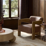 Woltz Leather Chair, Palermo Cigar by Four Hands-Furniture - Chairs-High Fashion Home