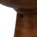 Wood Accent Table w/Marble Top, White/Natural