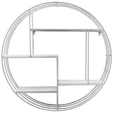 Wood/Metal Wall Shelf, Silver