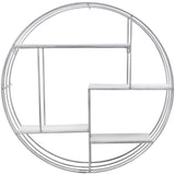 Wood/Metal Wall Shelf, Silver