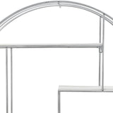 Wood/Metal Wall Shelf, Silver