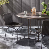 Worley Outdoor Dining Chair, Vintage Coal, Set of 2 by Four Hands-Furniture - Dining-High Fashion Home