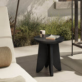 Worth Outdoor End Table, Black Antique by Four Hands-Furniture - Outdoor-High Fashion Home