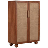 Woven Front Armoire, Brown